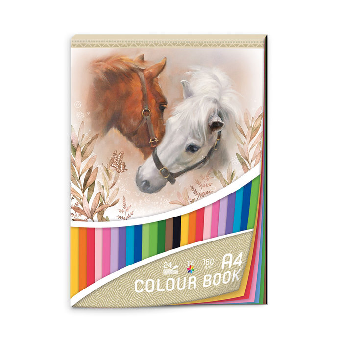 1703-0360 Blok barevných papírů Horses & me