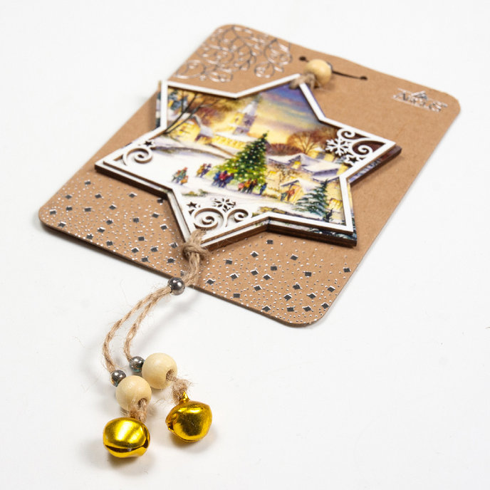 2357-1004 Vánoční dřevěná dekorace