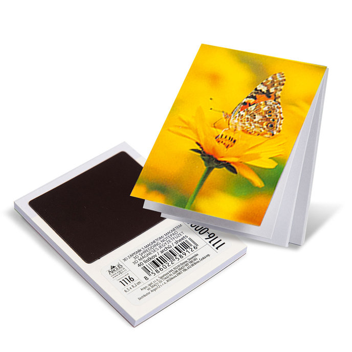 1116-0005 Notepad with magnet 3D effect