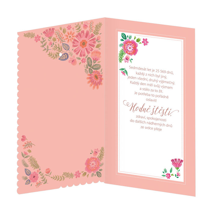 15-6452 Blahopřání gratulační  CZ/70