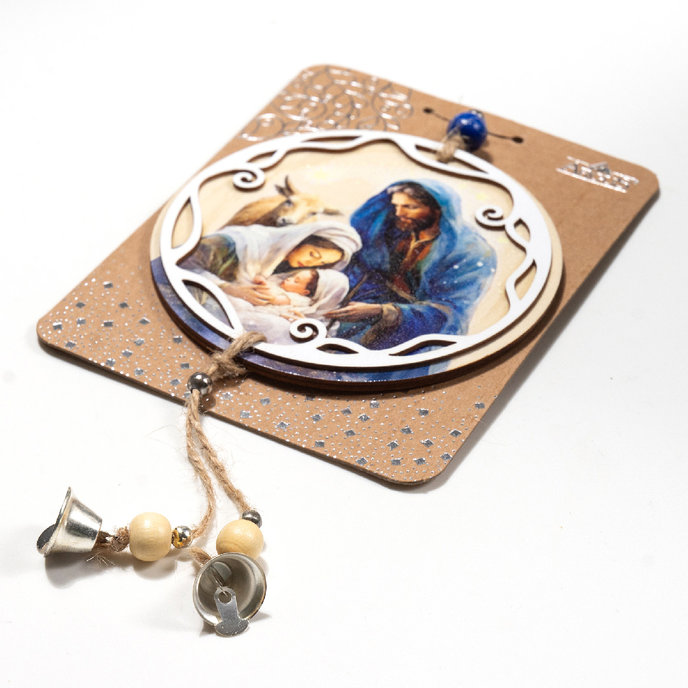 2357-1009 Vánoční dřevěná dekorace