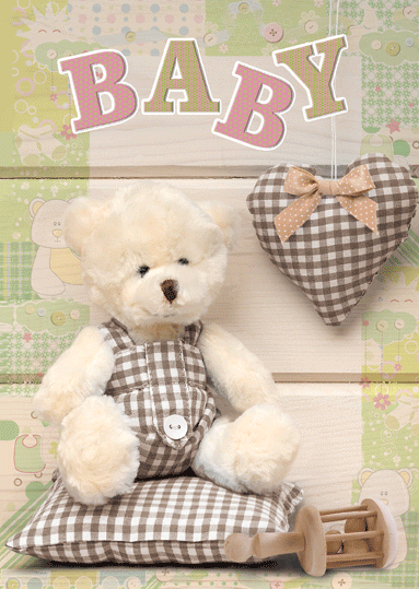 76-9001c Blahopřání gratulační k narození dítěte 3D CZ