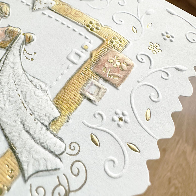 13-6163 Wedding greeting card with money flap CZ