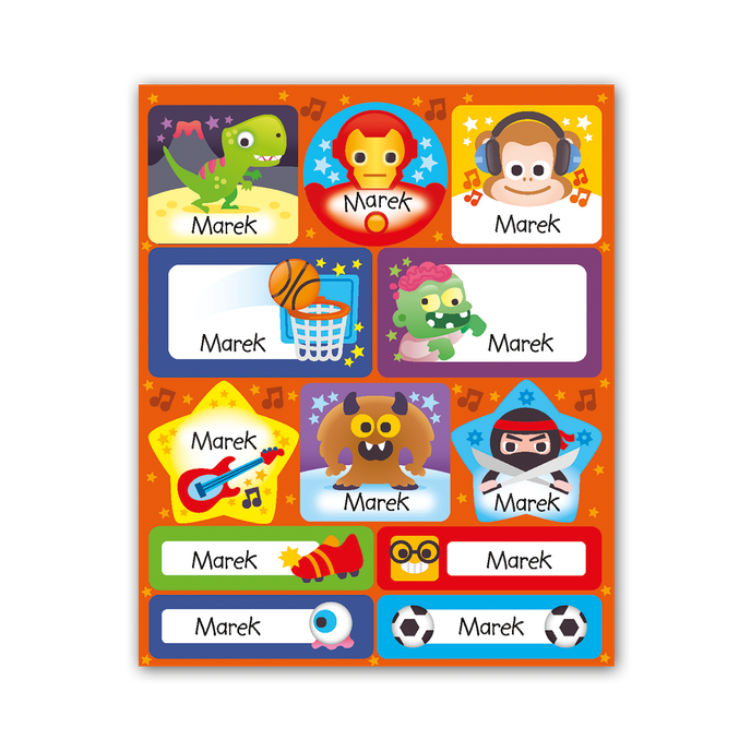 1114-0099 Trhací blok se samolepkami - 15 listů, Marek