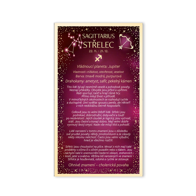 15-6490 Blahopřání gratulační zvěrokruh CZ STŘELEC