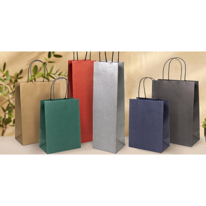 7748-0003 Gift bag NATUR silver