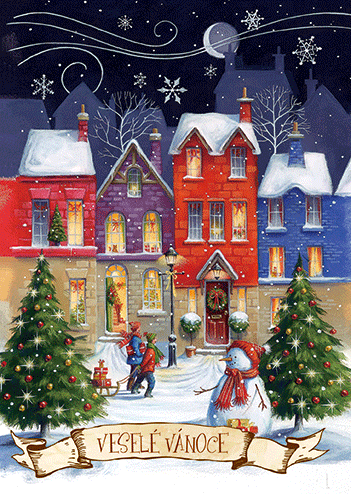 0611-0266c Pohlednice vánoční 3D CZ