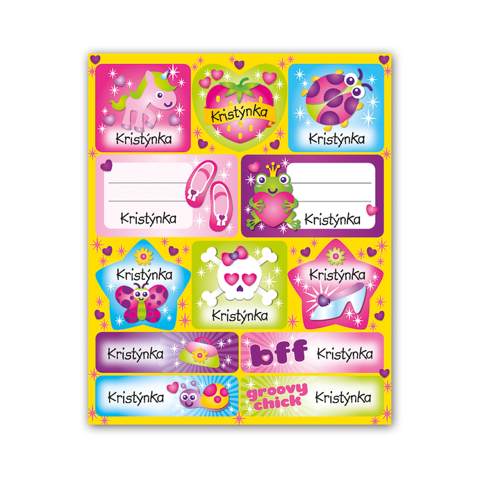 1114-0113 Trhací blok se samolepkami - 15 listů, Kristýnka