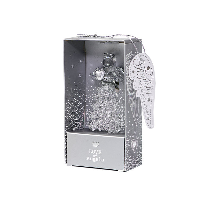 2349-8002 Vánoční dekorace - skleněný anděl, mix 16ks