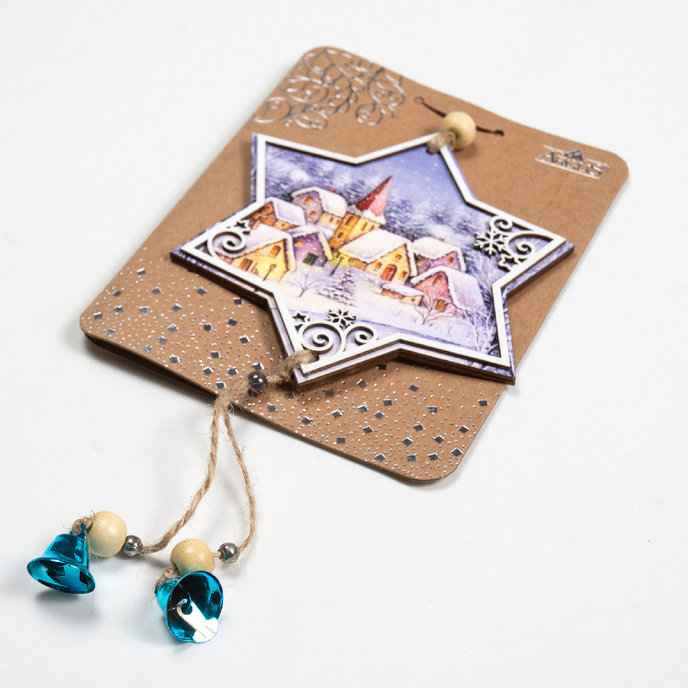 2357-1003 Vánoční dřevěná dekorace