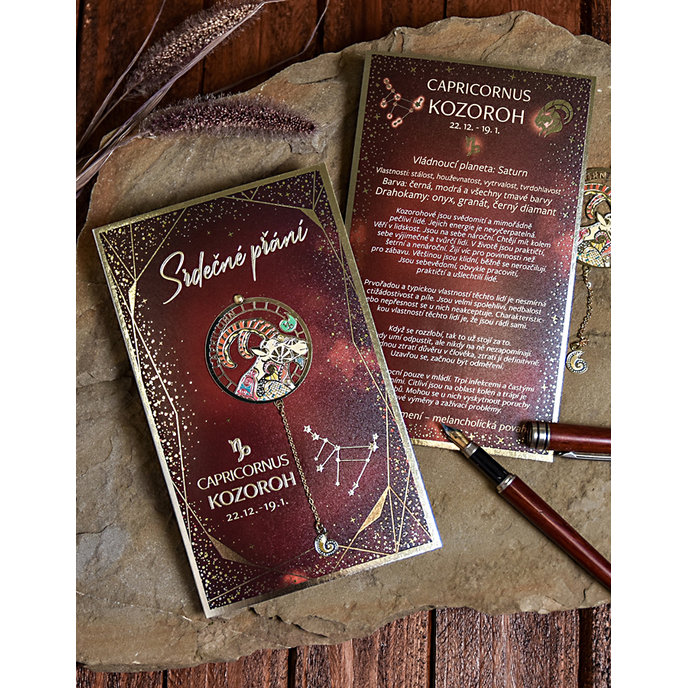 15-6491 Blahopřání gratulační zvěrokruh CZ KOZOROH