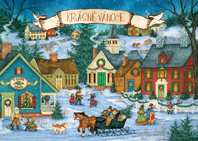 0611-0266c Pohlednice vánoční 3D CZ