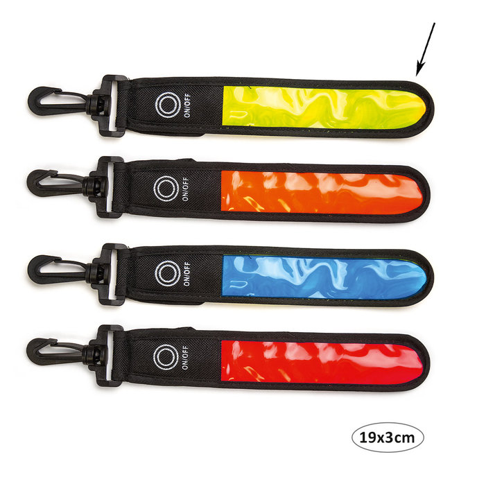 8109-0001 LED reflective pendant with clip, yellow