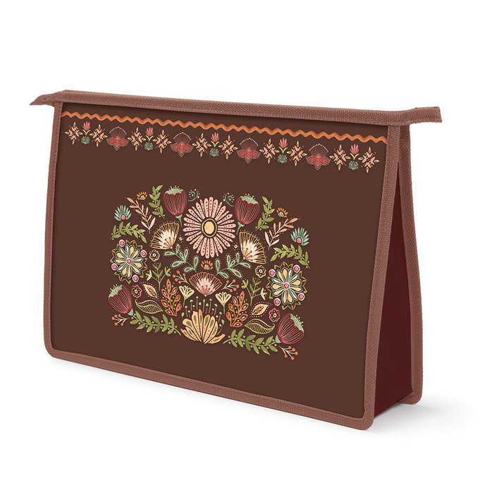 1662-0389 Plastový obal se zipem A4+ Floral scape