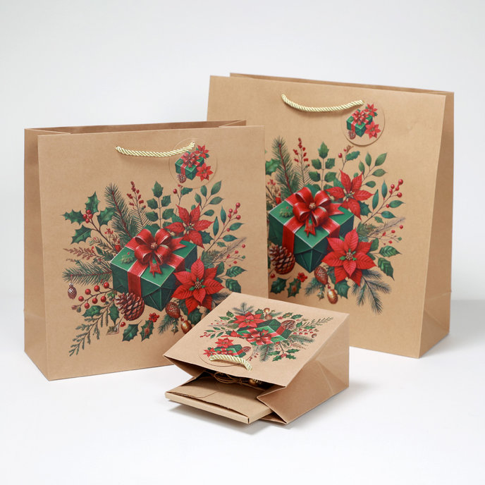 0885-0012 Dárková taška vánoční SQUARE