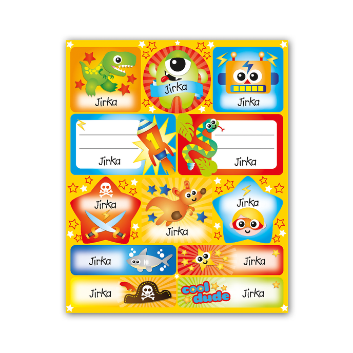 1114-0101 Trhací blok se samolepkami - 15 listů, Jirka