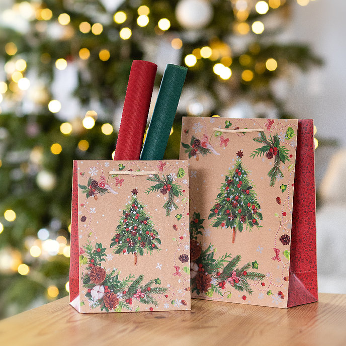 0844-0073 Dárková taška vánoční NATUR