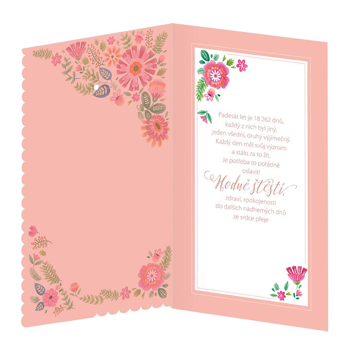 15-6452 Blahopřání gratulační  CZ/50