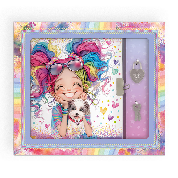 1442-0426 Zápisník se zámkem Rainbow Ella