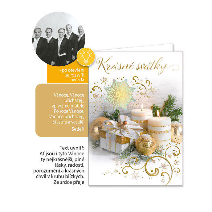 71-8017 Vánoční přání hudební CZ