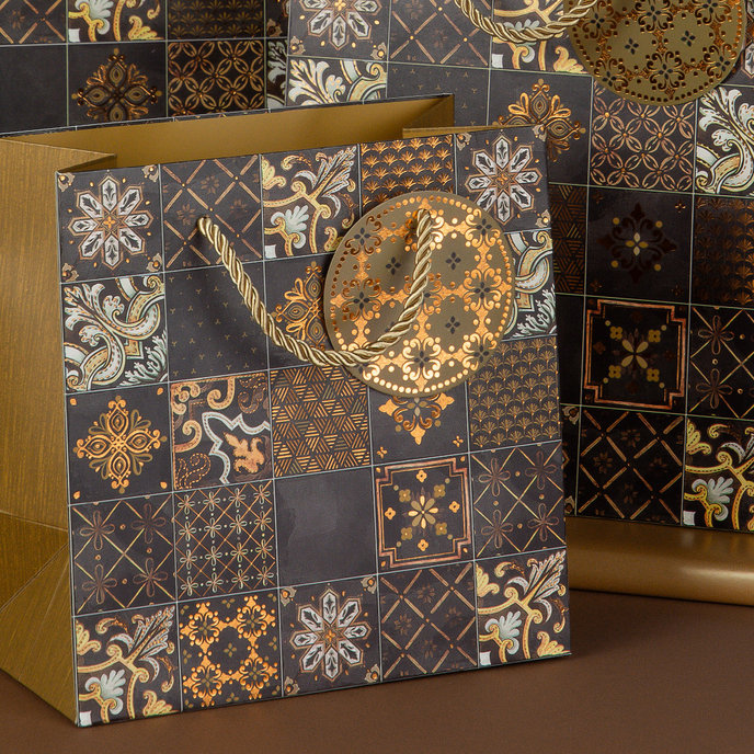 0739-0204 Gift bag for wine LUX