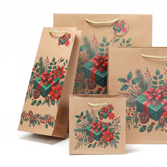 0885-0012 Dárková taška vánoční SQUARE