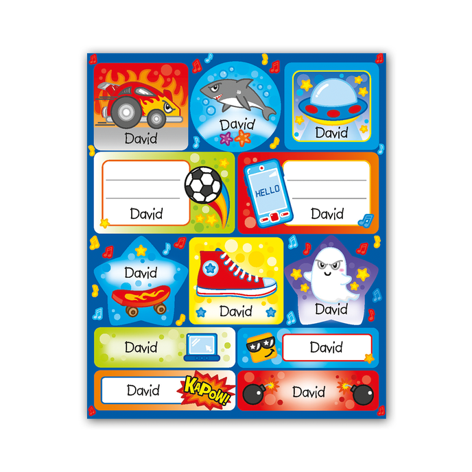 1114-0087 Trhací blok se samolepkami - 15 listů, David