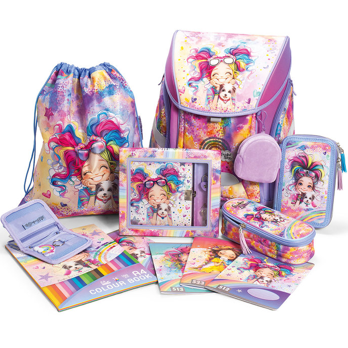 1808-0426 Anatomical school bag Rainbow Ella