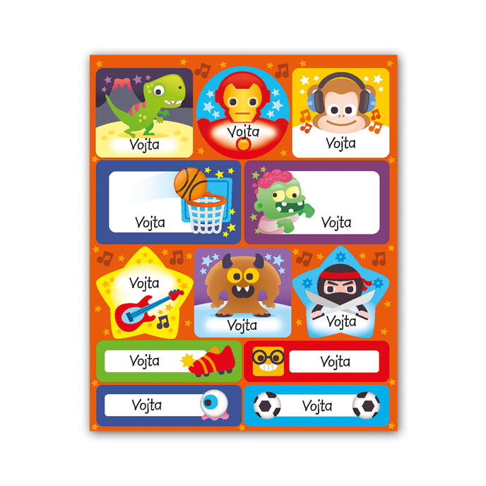 1114-0090 Trhací blok se samolepkami - 15 listů, Vojta