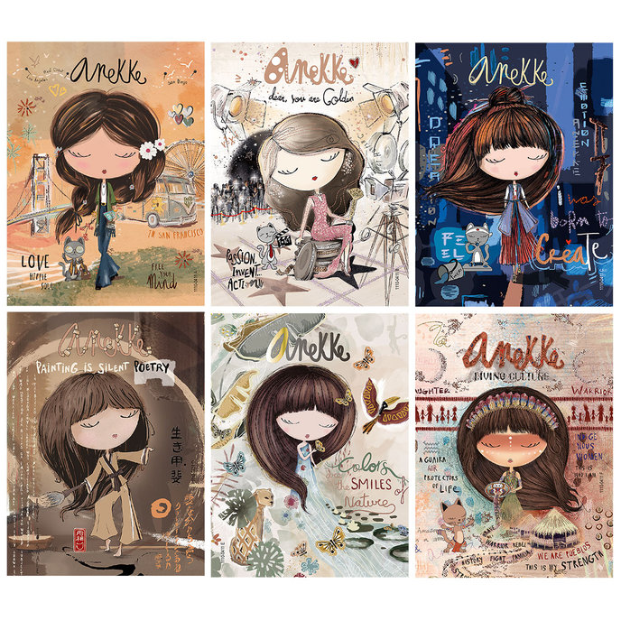 1110-0411 Trhací zápisník 9x12cm lic. Anekke