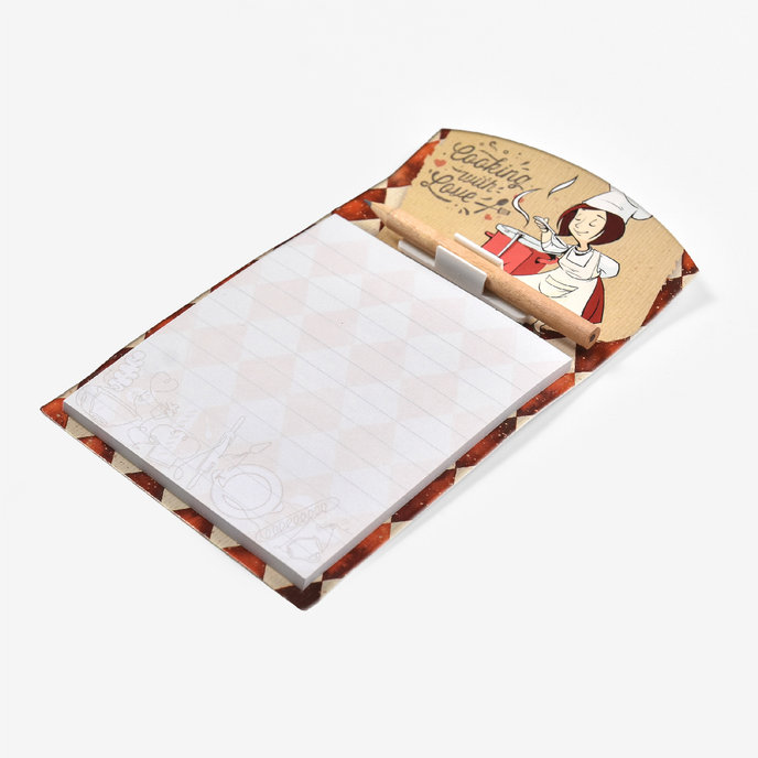 1132-0404 Trhací zápisník s tužkou a magnetem kuchařka