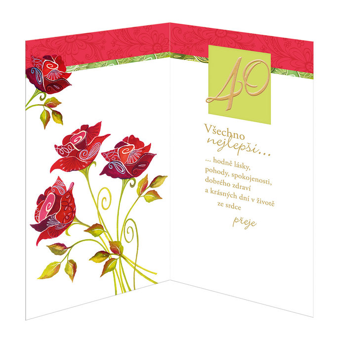 15-6200 Blahopřání gratulační CZ/40