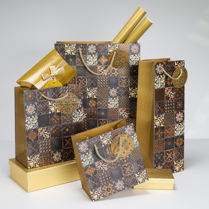 0739-0204 Gift bag for wine LUX