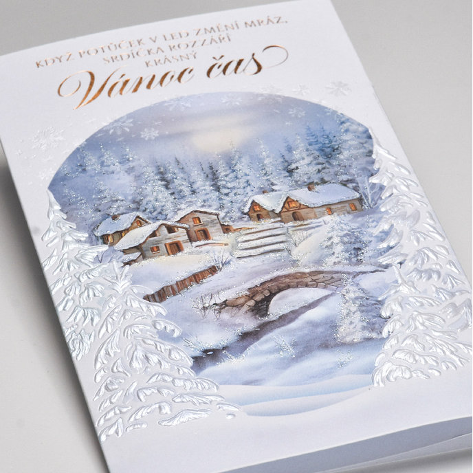 11-6568 Vánoční přání s kapsou na peníze CZ