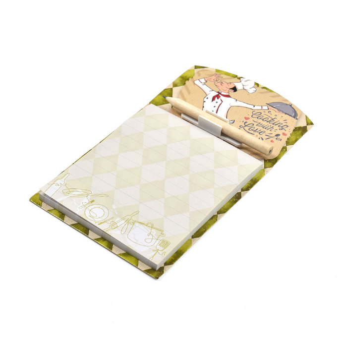 1132-0403 Trhací zápisník s tužkou a magnetem kuchař