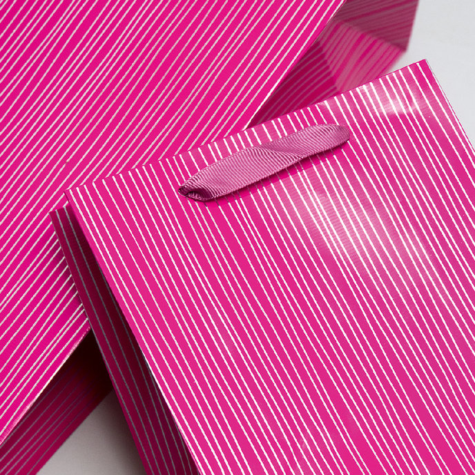7721-0003 Gift bag SILVER STRIPES