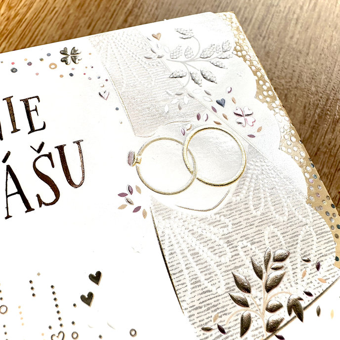 13-6164 Blahopřání svatební s kapsou na peníze CZ