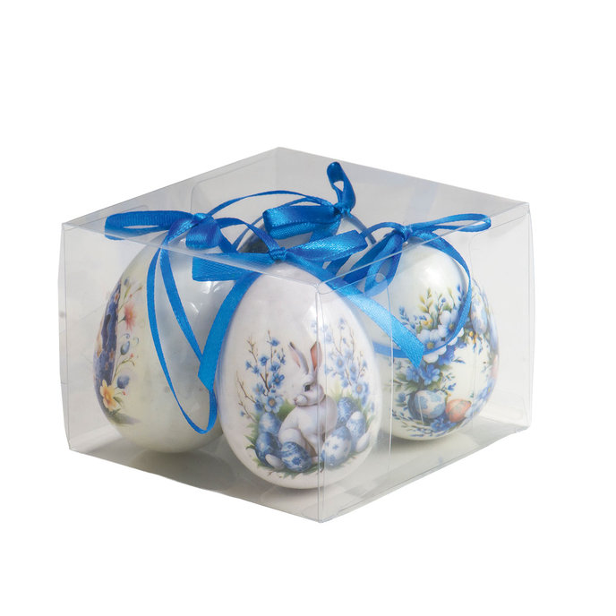 2346-0009 Velikonoční dekorace - kraslice, v. 75 mm, bal. 4 ks