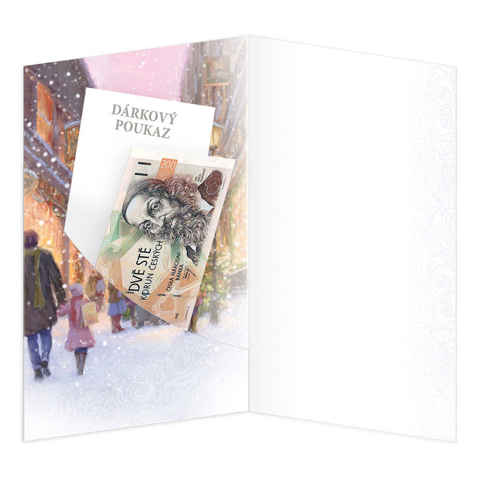 11-6466 Vánoční přání s kapsou na peníze CZ