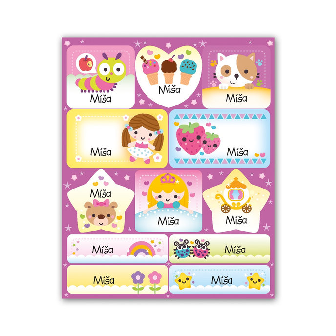 1114-0120 Trhací blok se samolepkami - 15 listů, Míša