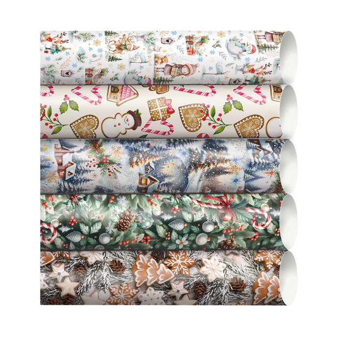 0921-0012 Balící papír vánoční, box 80rol.