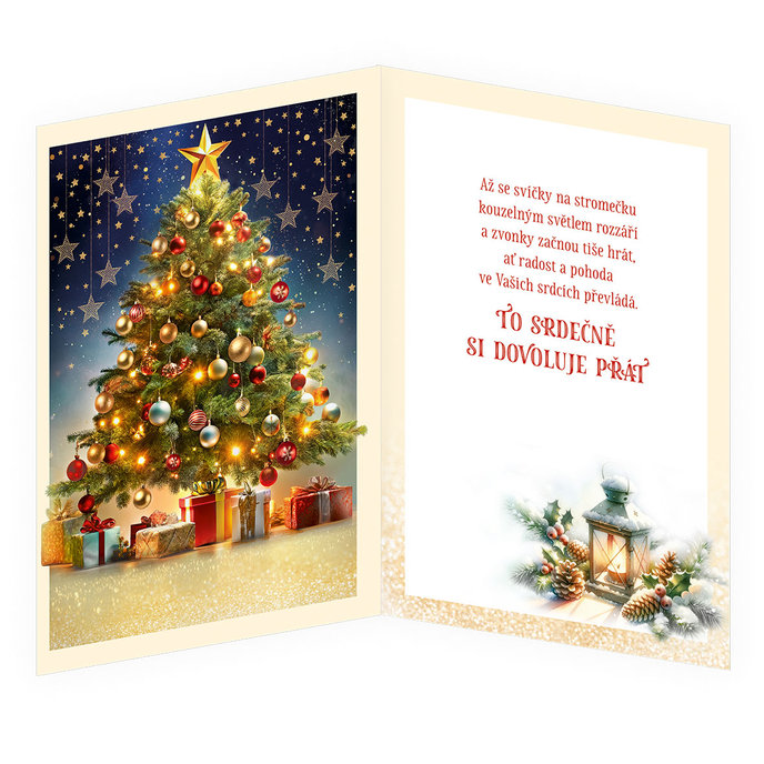 71-5001 Vánoční přání svítící CZ