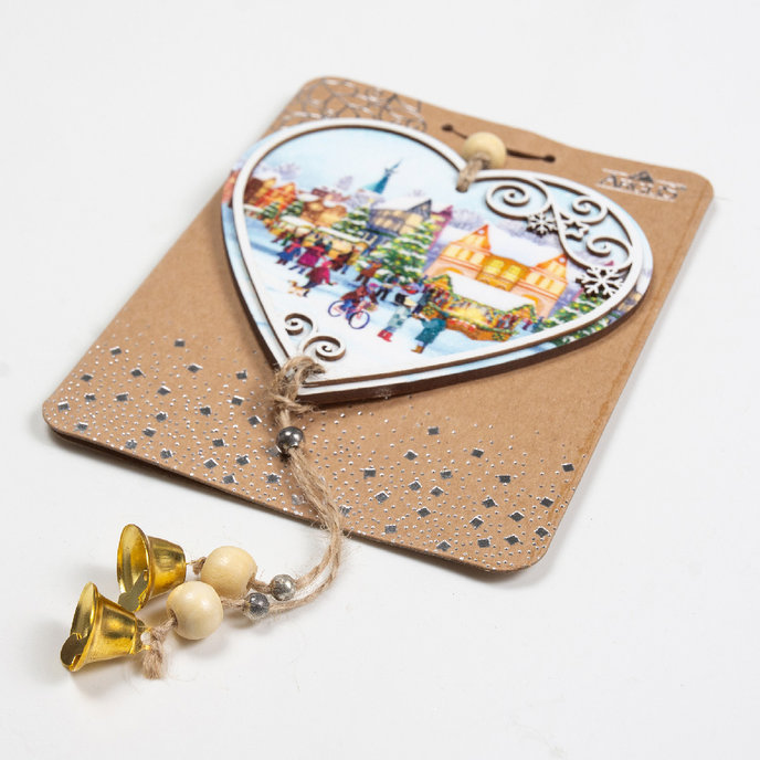 2357-1006 Vánoční dřevěná dekorace