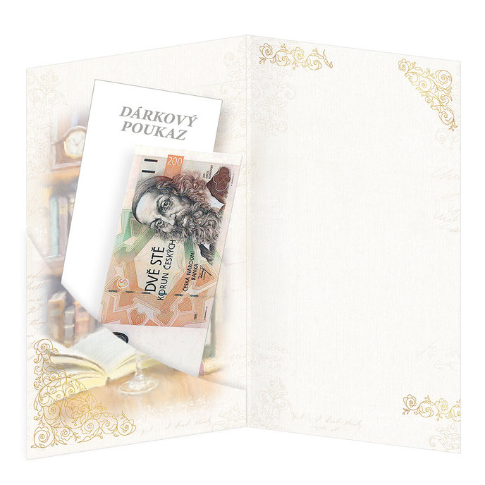 15-6512 Blahopřání gratulační s kapsou na peníze CZ/Poděkování