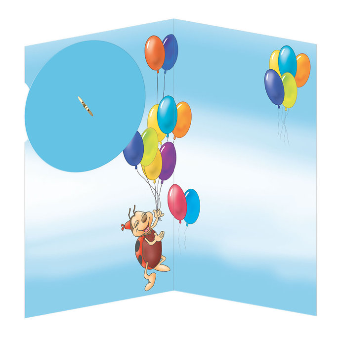 17-6004 Blahopřání dětské s otočníkem DE