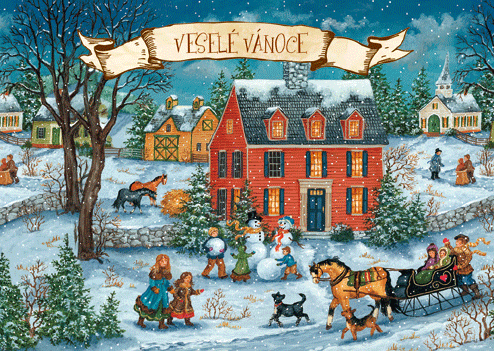 0611-0266c Pohlednice vánoční 3D CZ