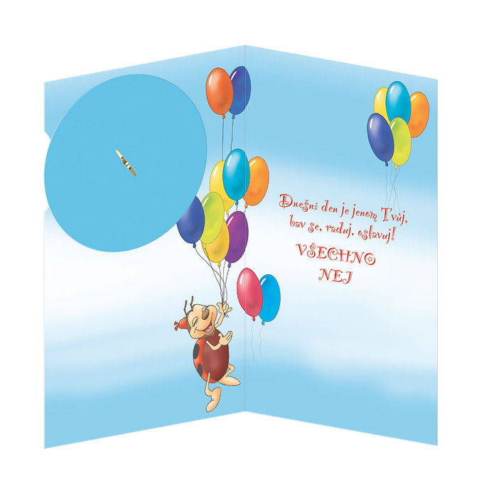 17-6004 Blahopřání dětské s otočníkem CZ