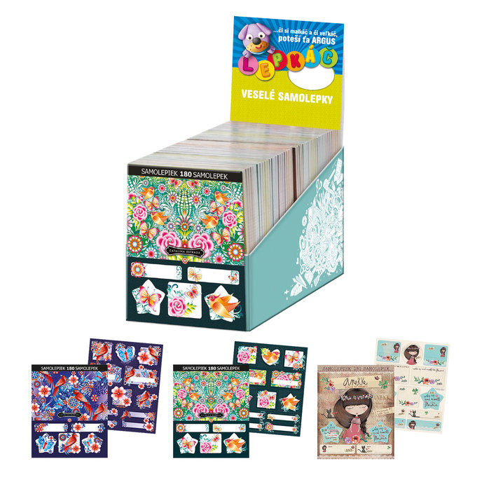 1115-8002 CZ Trhací blok se samolepkami lic., mix 36ks