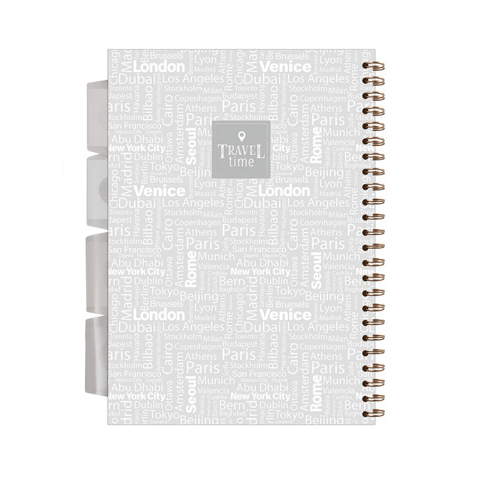 1546-0431 Spirálový sešit A5 s pořadačem Travel Time