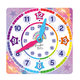 1711-0426 Paper clock Rainbow Ella